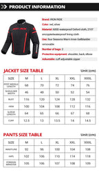 Waterproof Motorcycle Jacket & Pants Set with Protective Gear