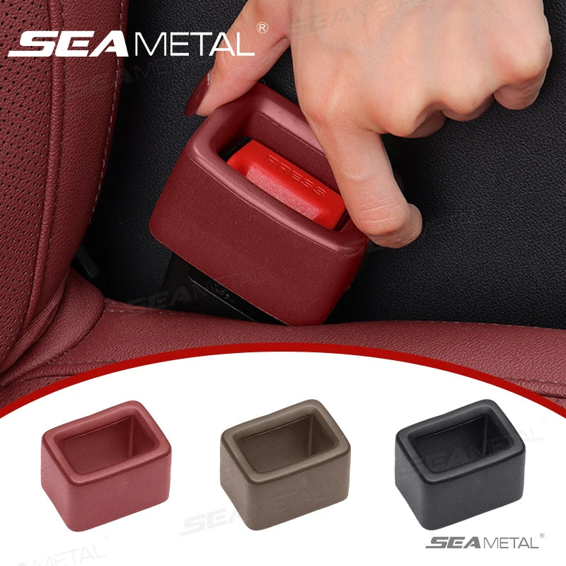 SEAMETAL Car Seat Belt Buckle Cover – Anti-Scratch Seatbelt Button Protector (Universal Fit)