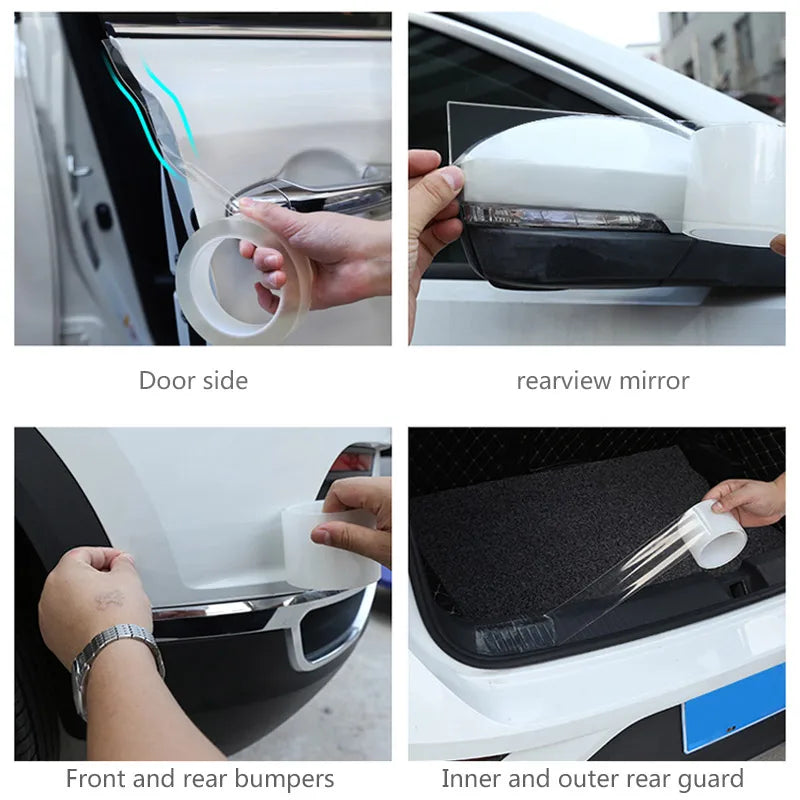 Car Door Edge Protector Strip – Transparent Anti-Scratch Film Sticker (30mm / 50mm / 70mm, 3m / 10m)
