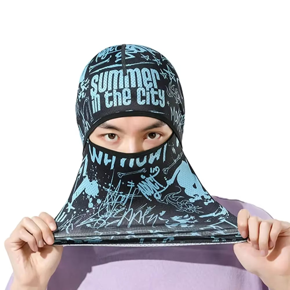 Summer Balaclava Ice Silk Full Face Cap – UV Protection Cycling & Motorcycle Headwear