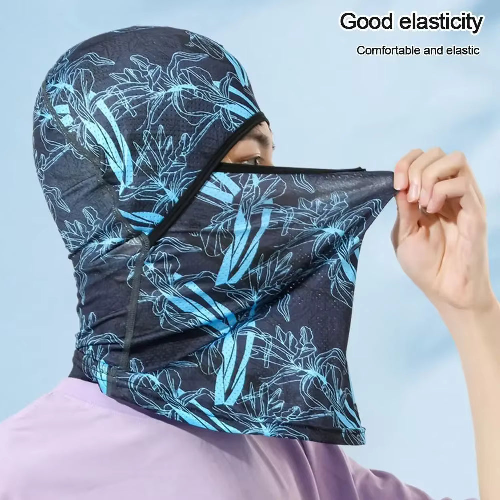 Summer Balaclava Ice Silk Full Face Cap – UV Protection Cycling & Motorcycle Headwear