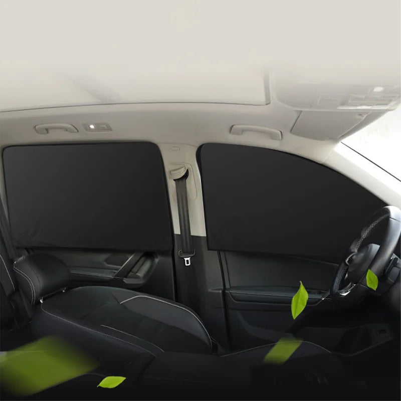 SEAMETAL Magnetic Car Side Window Sun Shade Curtain – UV Reflective Privacy Cover (2pcs)