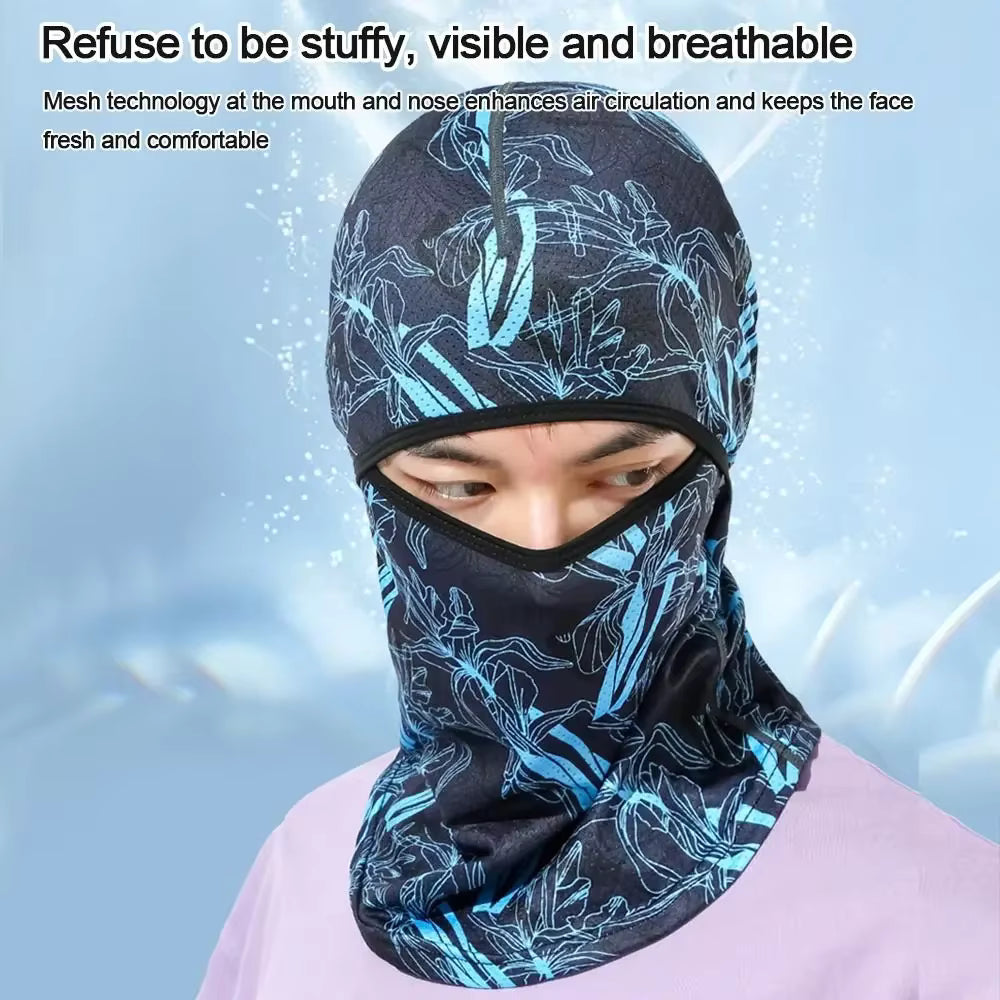 Summer Balaclava Ice Silk Full Face Cap – UV Protection Cycling & Motorcycle Headwear