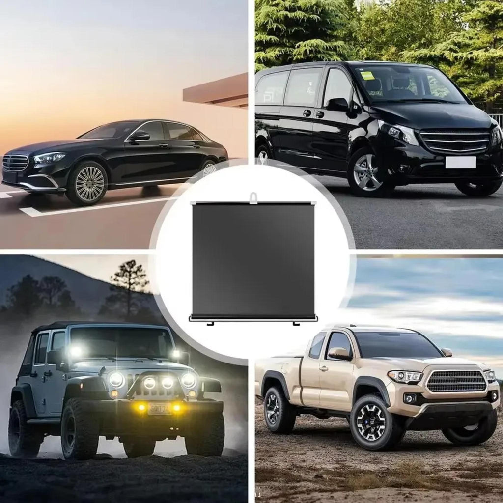 Retractable Car Sun Shade – Front & Rear Anti-UV Windshield Visor Protector