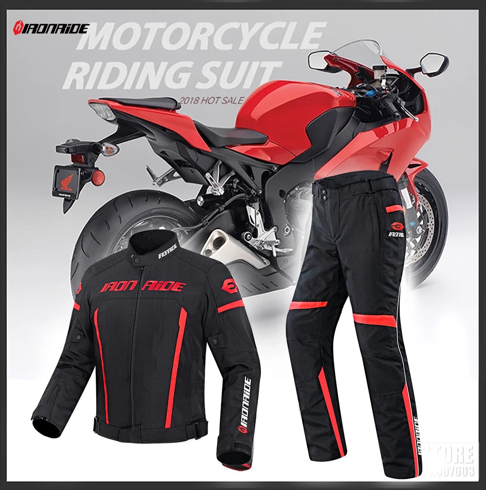 Waterproof Motorcycle Jacket & Pants Set with Protective Gear