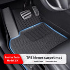 Tesla Model Y Highland 6PCS 3D TPE Floor Mats – Double Layer Waterproof Car Carpet