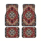 Bohemian Car Floor Mats – 4-Piece Anti-Slip Retro Persian Carpet Set