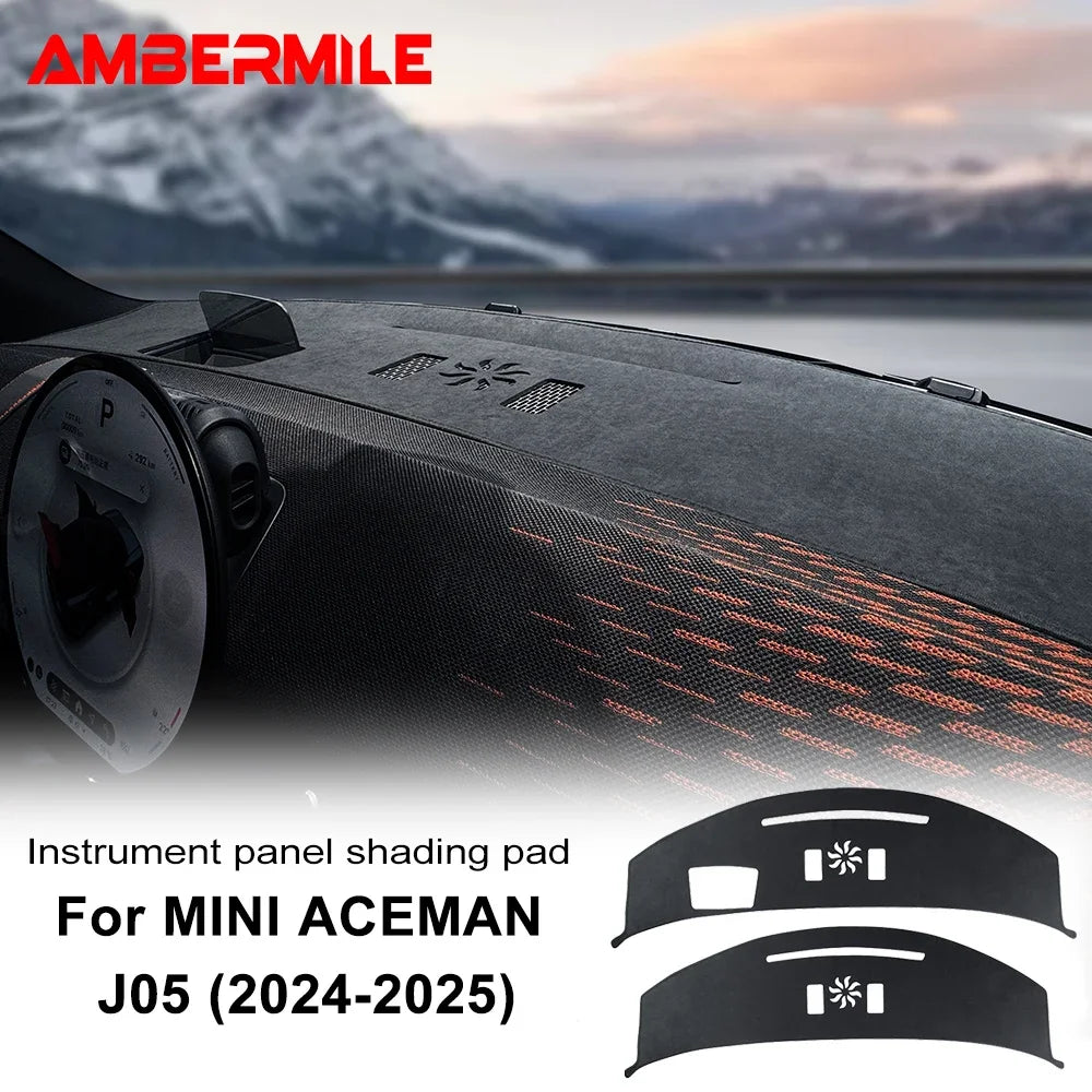 Mini Cooper Aceman J05 2024-2025 Anti-UV Dashboard Mat Cover – Flannel Console Protector Pad