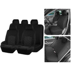 Universal Car Seat Covers Full Set – 9-Piece Breathable Polyester for 5-Seater Cars (Front & Rear)