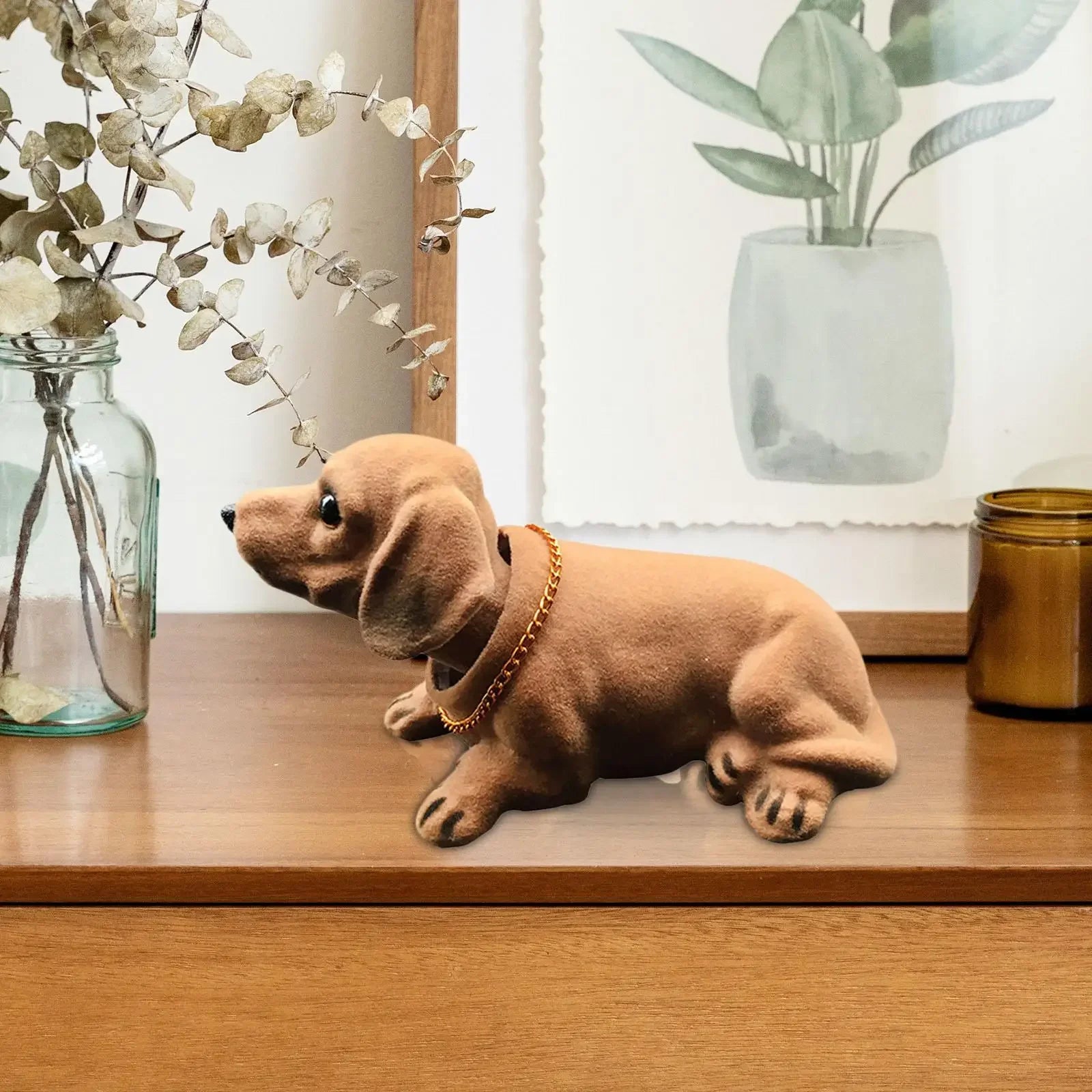 Bobble Head Dog Car Dashboard Ornament – Nodding Puppy Interior Decoration
