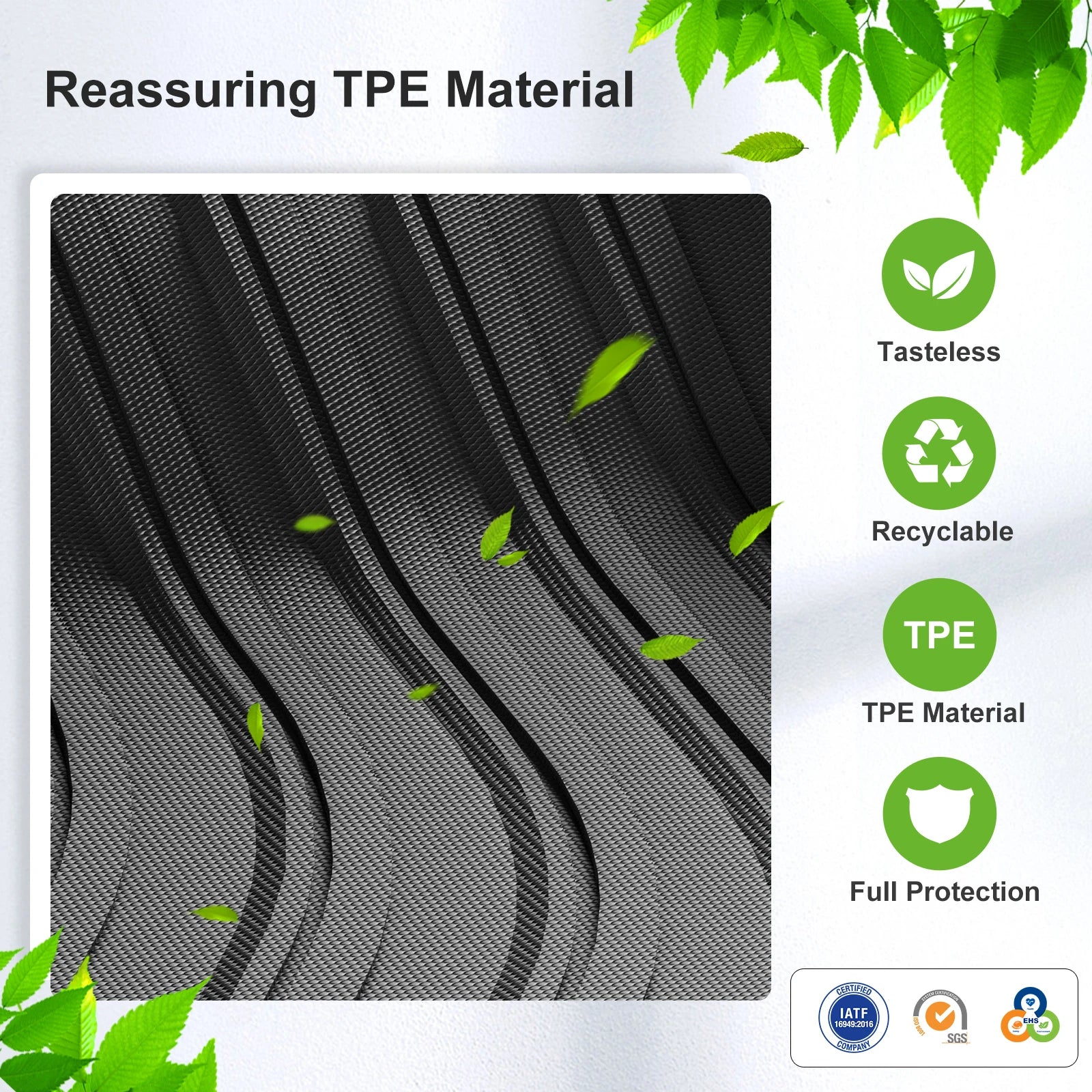 3D TPE Car Floor Mats for Subaru Solterra & Toyota BZ4X 2023–2025 (LHD) – Waterproof Cargo Liner Set