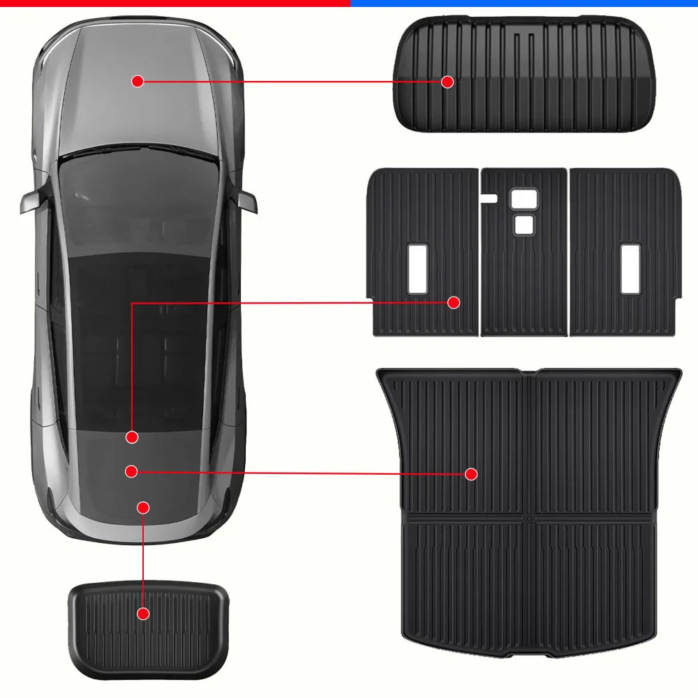 Tesla Model Y Juniper Trunk Mats & Cargo Liners Set (2025–2026) – TPE All-Weather Protection