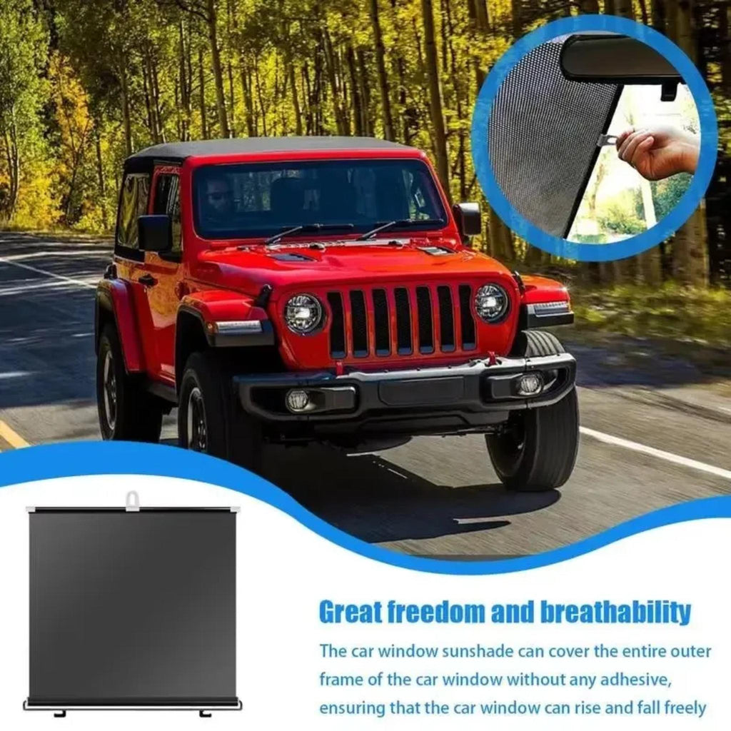 Retractable Car Sun Shade – Front & Rear Anti-UV Windshield Visor Protector