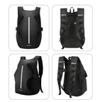 40L Motorcycle Helmet Backpack – Waterproof Riding Bag with Reflective Strip & Laptop Compartment