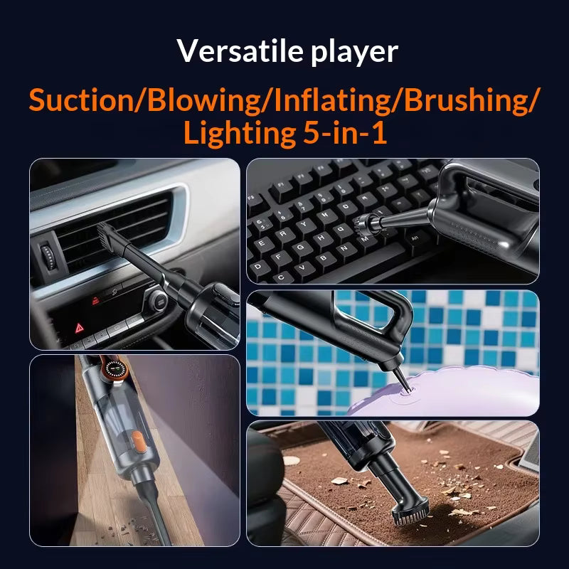 Car Vacuum Cleaner Wireless (Handheld) – Suction & Blowing, High Power