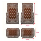 Retro Bohemian Car Floor Mats – 4Pcs Non-Slip Persian Carpet Set