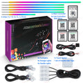 18-in-1 RGB Car Ambient Light Kit – 64 Colors, Bluetooth App Control, Symphony Streamer Interior LED Strips