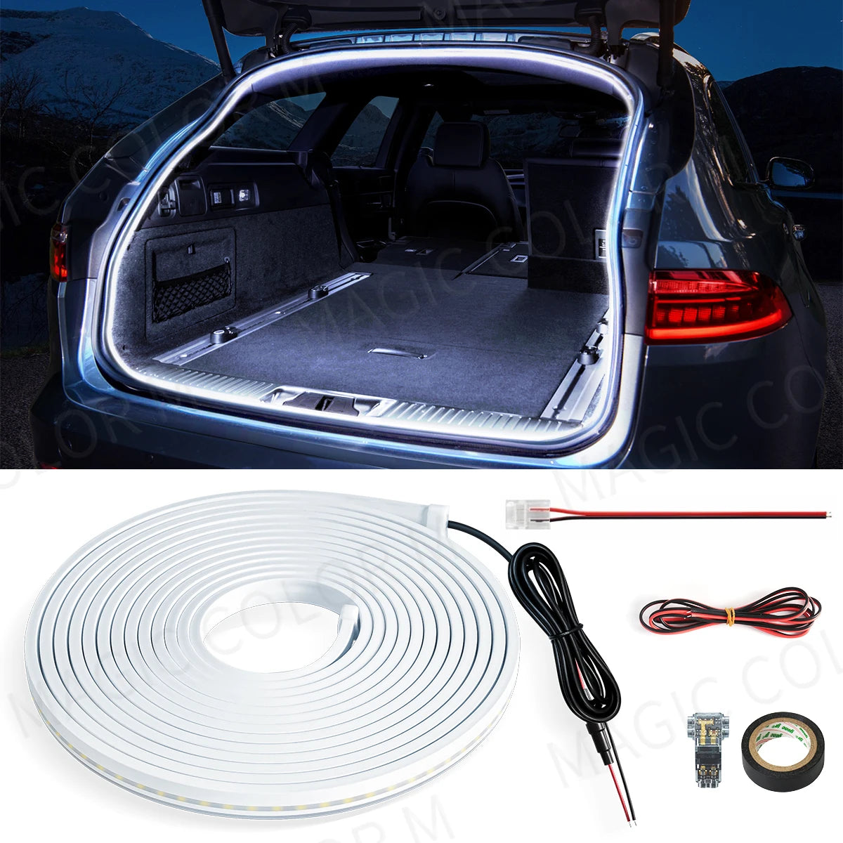 5M Car Trunk LED Light Strip – IP67 Waterproof Flexible Ambient Atmosphere Lamp 12V (Universal Fit)