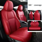 Luxury 360° Custom-Fit Car Seat Covers for Toyota Corolla, Raize, RAV4, C-HR, Camry, Wish, Hilux & Prius – Anti-Slip Full Wrap