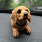 Bobble Head Dog Car Dashboard Ornament – Nodding Puppy Interior Decoration