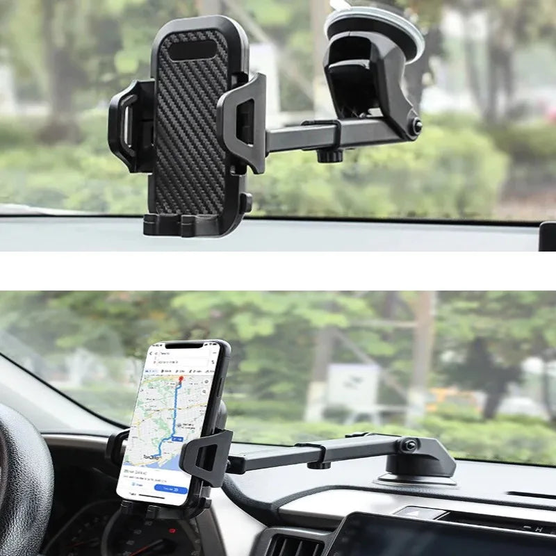 Universal Suction Cup Car Phone Holder | Dashboard & Windshield Mount for All Smartphones