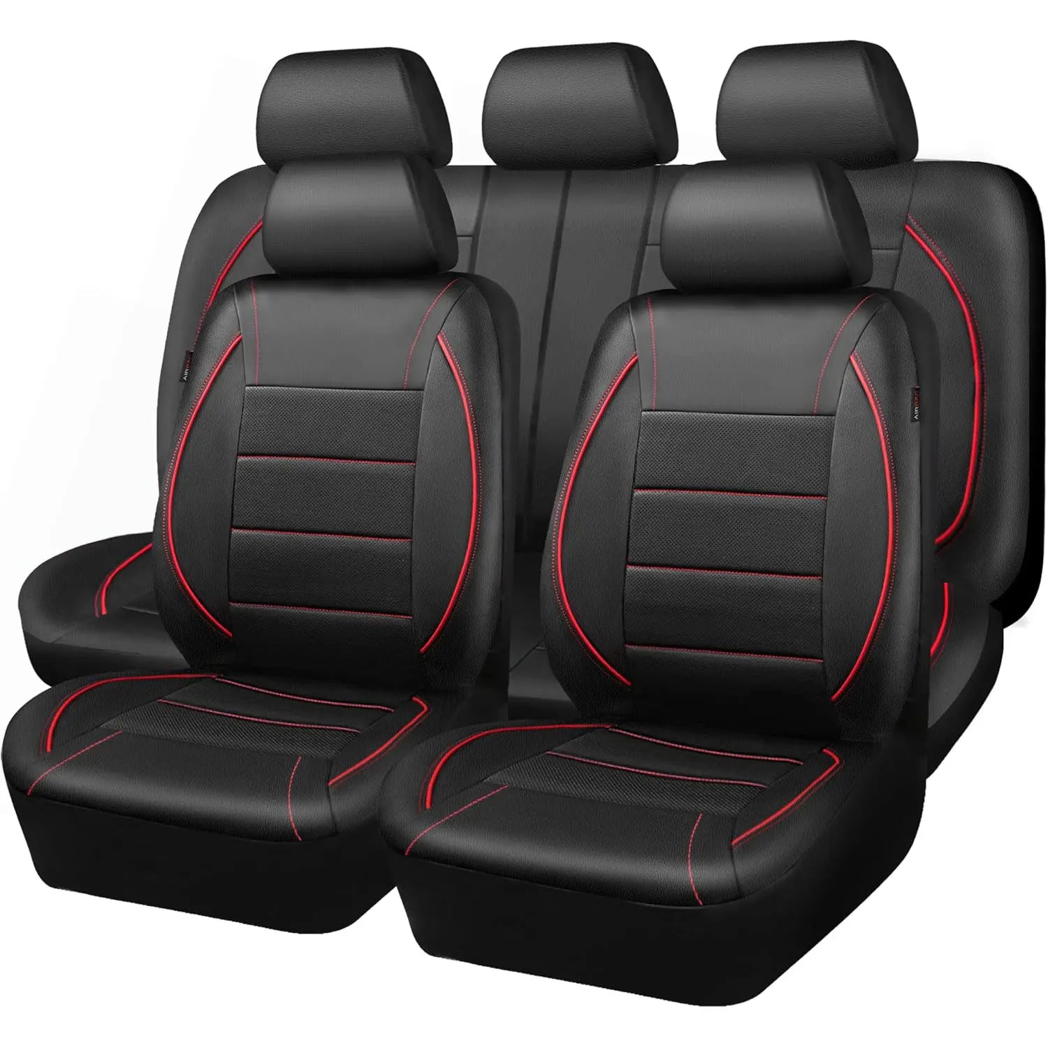 Universal PVC Leather Car Seat Covers – 9-Piece Full Set for 5-Seater Cars (Front & Rear)