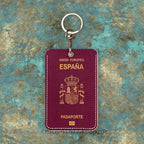 France Travel Passport Yemen Oman Custom Access Card Case Leather Card Holder Keychain Key Ring Transportation Card Case Gifts