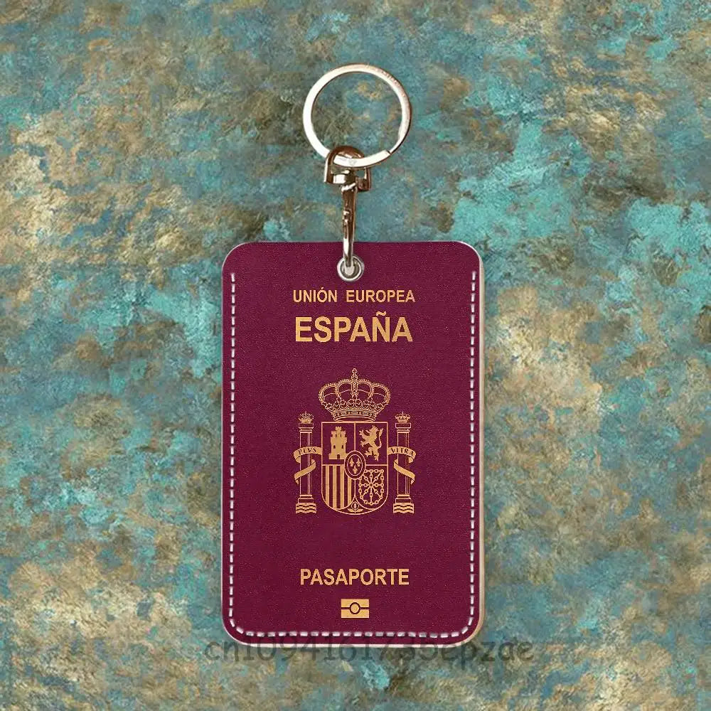 France Travel Passport Yemen Oman Custom Access Card Case Leather Card Holder Keychain Key Ring Transportation Card Case Gifts