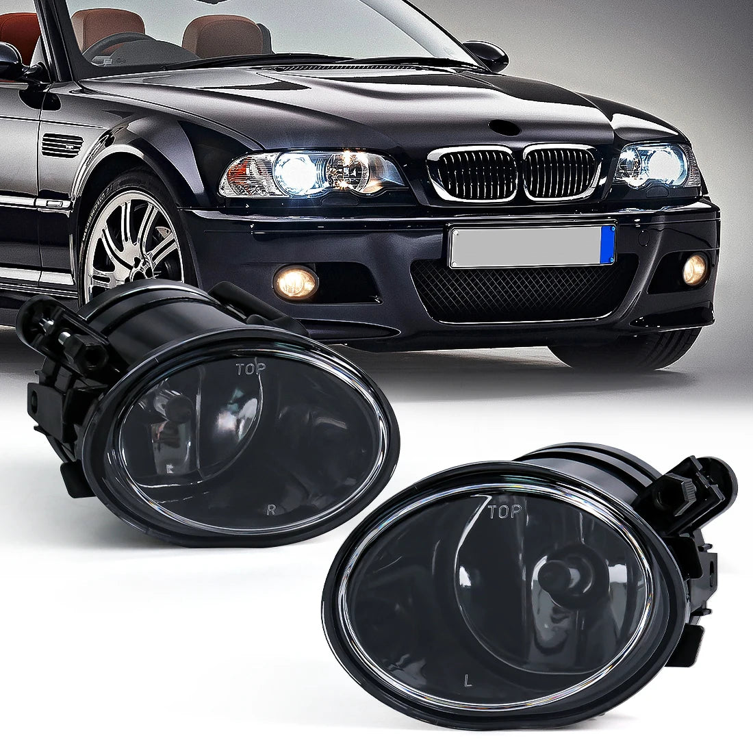 Front Fog Light Driving Lamp for BMW E39 M5 (2001-2003) & E46 M3 (2002-2006) – Halogen, LED & Angel Eyes