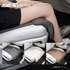 SEAMETAL Car Seat Cushion with Leg Support – Breathable Leather Extension Pad for Long Drives