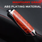 SEAMETAL Car Hand Brake Cover – Carbon Fiber & Mahogany ABS Parking Brake Protector (Universal)