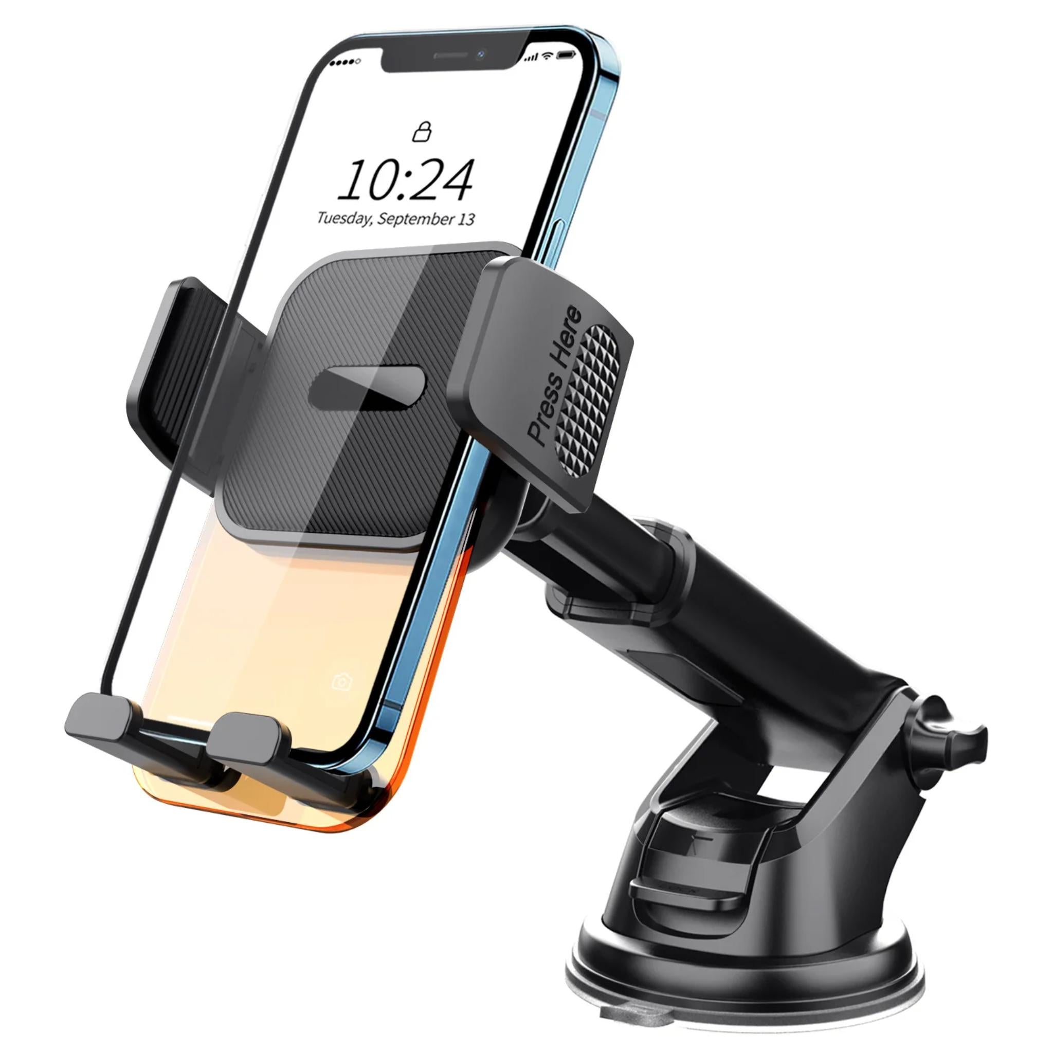 Car Cell Phone Holder Cellphone Mount for Dashboard Windshield Auto Dash Mobile IPhone Support Fit 4.7-7" Smartphone Auto Supply