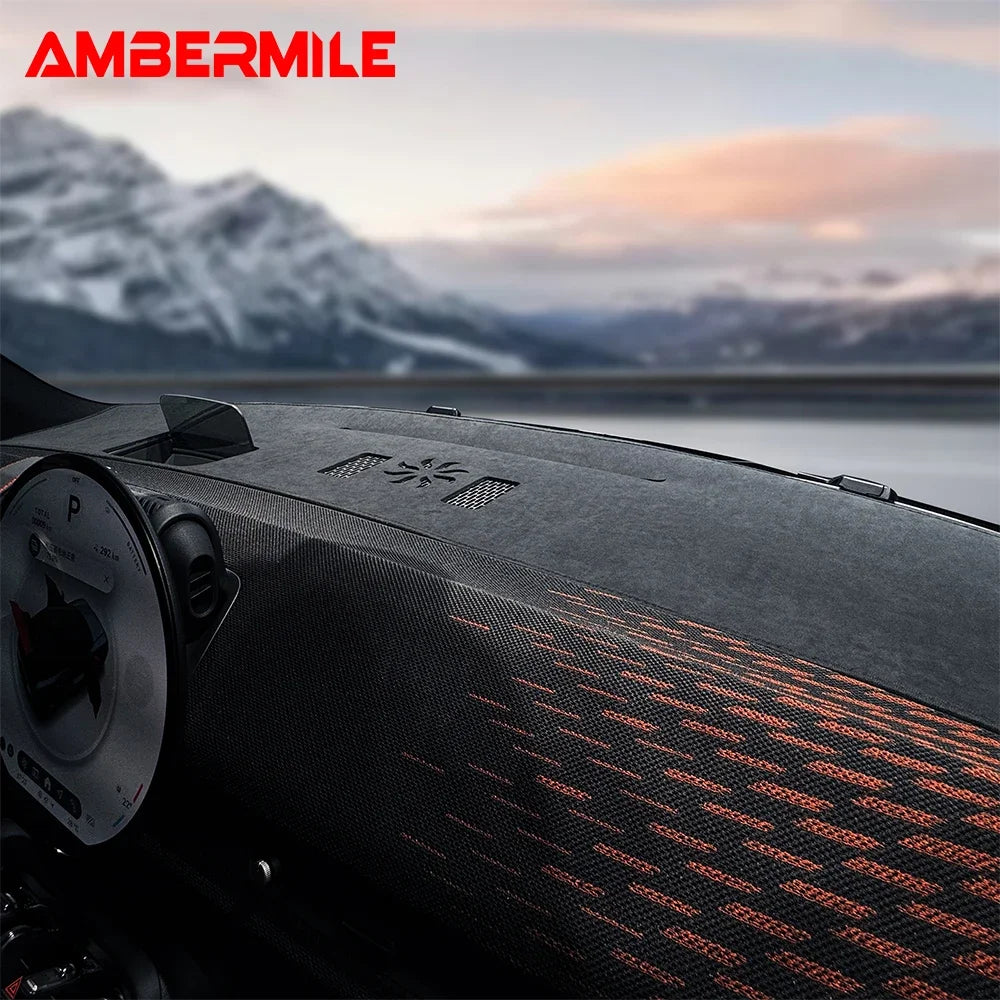 Mini Cooper Aceman J05 2024-2025 Anti-UV Dashboard Mat Cover – Flannel Console Protector Pad