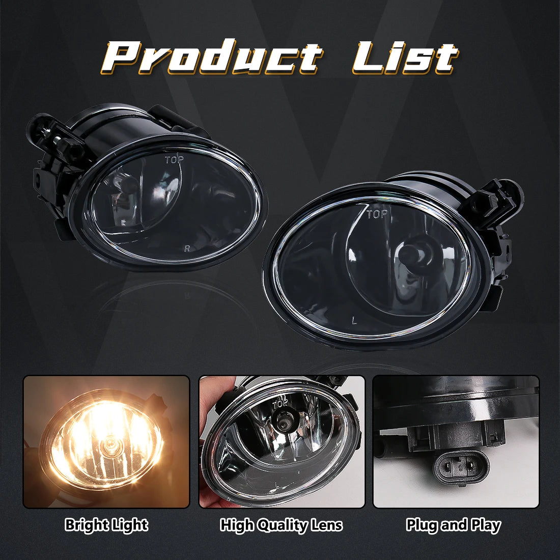 Front Fog Light Driving Lamp for BMW E39 M5 (2001-2003) & E46 M3 (2002-2006) – Halogen, LED & Angel Eyes