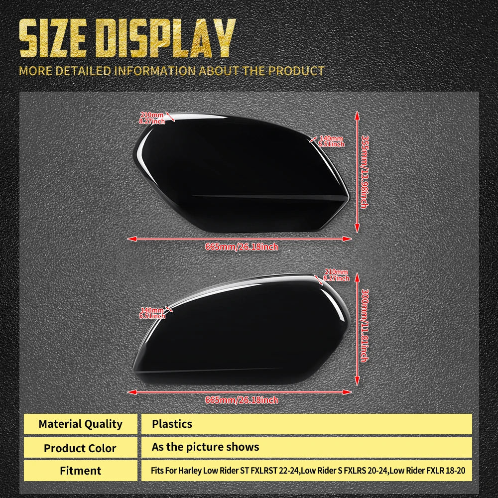 Harley Low Rider Hard Saddlebags & Docking Kit – FXLRST 2022-24 / FXLRS 2020-24 / FXLR 2018-20