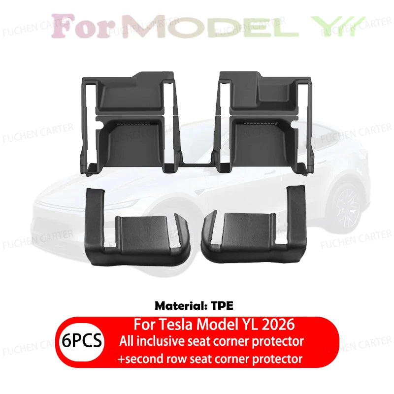 For Tesla Model YL 2026 TPE Front Rear Door Sill Protector Threshold Strip Waterproof Anti-kick Guard Panel Interior Accessories