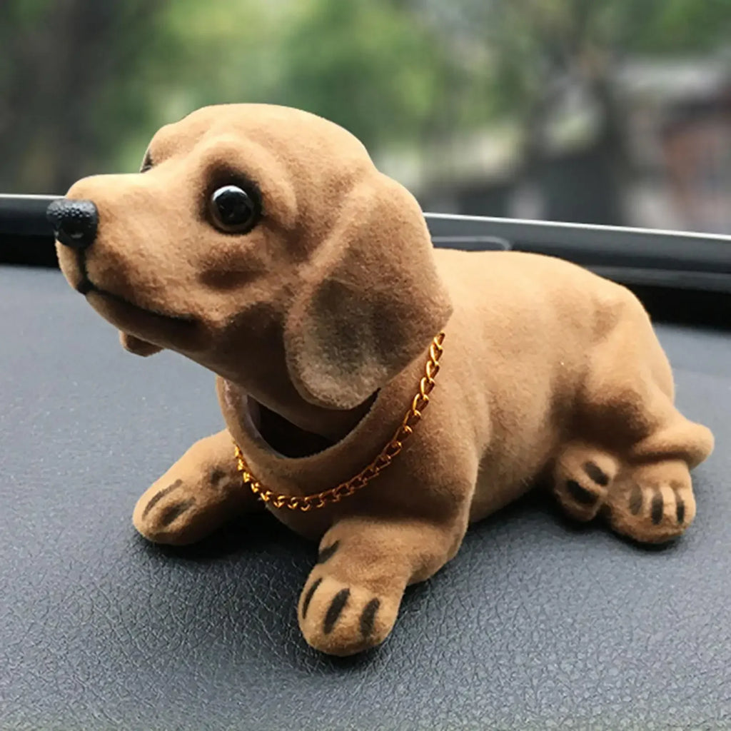 Bobble Head Dog Car Dashboard Ornament – Nodding Puppy Interior Decoration