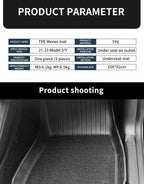 Tesla Model Y Highland 6PCS 3D TPE Floor Mats – Double Layer Waterproof Car Carpet