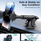 Car Cell Phone Holder Cellphone Mount for Dashboard Windshield Auto Dash Mobile IPhone Support Fit 4.7-7" Smartphone Auto Supply