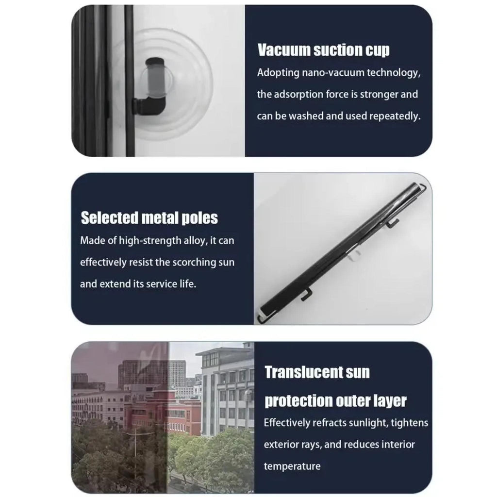 Retractable Car Sun Shade – Front & Rear Anti-UV Windshield Visor Protector